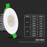 V-TAC Fire Rated LED Downlight IP65 Dimmable 5W/8W – 830lm, CCT 4-in-1 (Cool/Warm/Daylight) - Image 9