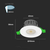 V-TAC Fire Rated LED Downlight IP65 Dimmable 5W/8W – 830lm, CCT 4-in-1 (Cool/Warm/Daylight) - Image 10