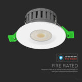 V-TAC Fire Rated LED Downlight IP65 Dimmable 5W/8W – 830lm, CCT 4-in-1 (Cool/Warm/Daylight) - Image 11