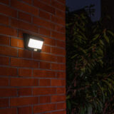 Lutec Try 8W LED Solar Wall Light – IP54 Waterproof, 500lm, Matt Black Outdoor Light - Image 2