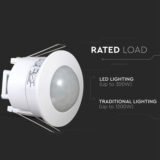 V-TAC Recessed PIR Motion Sensor – White, 6m Range, IP20 Indoor Ceiling Mount - Image 6